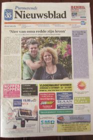 Purmerends Nieuwsblad 3 oktober 2013 voorpagina.JPG